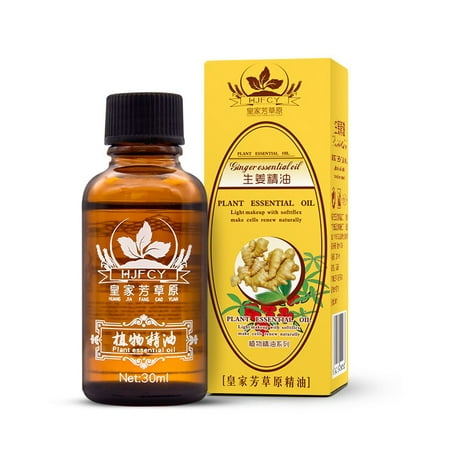 2Pcs Ginger Essential Oil, 100% Pure Natural Lymphatic Drainage Ginger Oil, Repelling Cold and Relaxing Active Oil for Promote Blood Circulation Relieve Muscle Soreness
