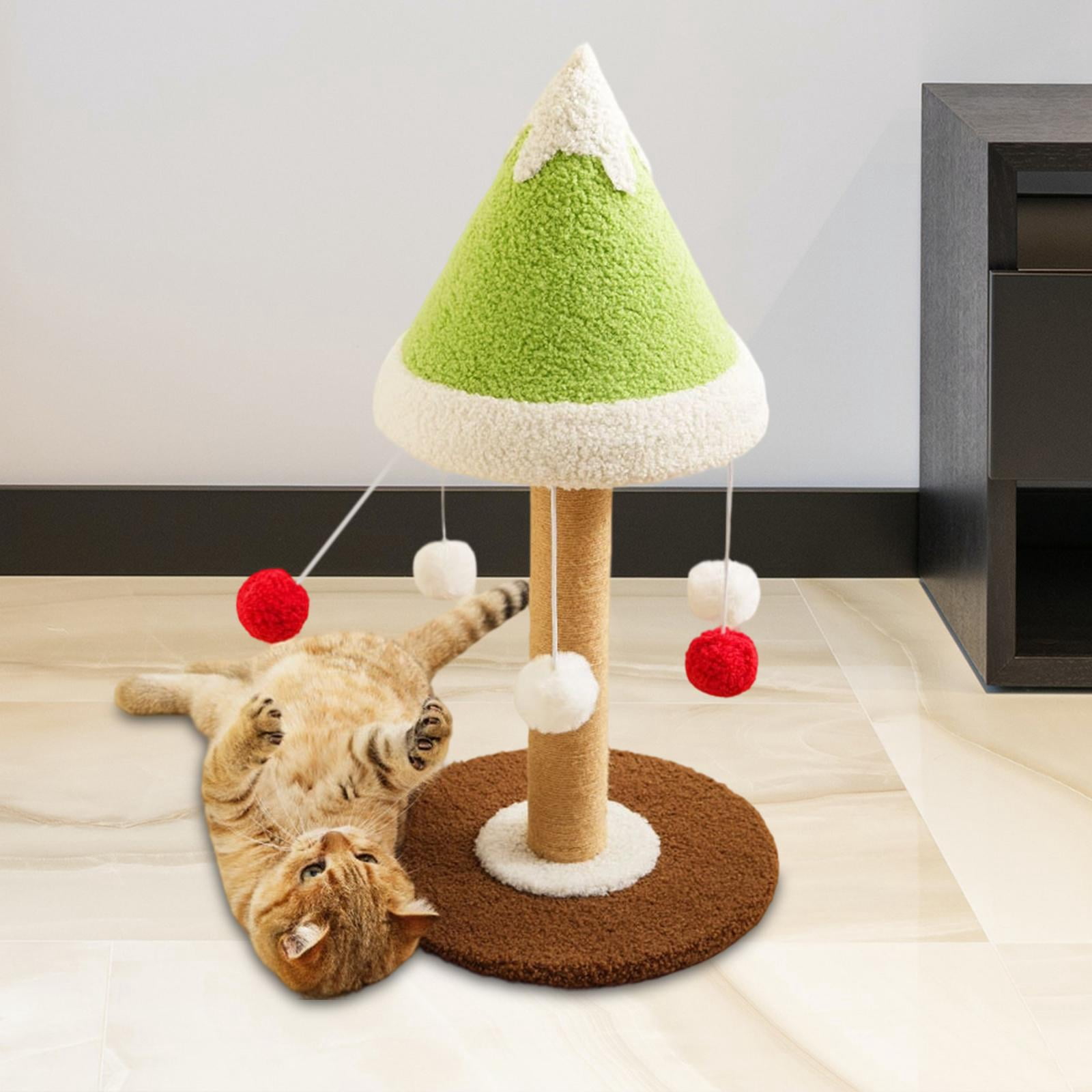 Cat Scratching Post Tree with Sisal Rope Creative Cedar Design for Indoor Cats Home Furniture Protection Playing