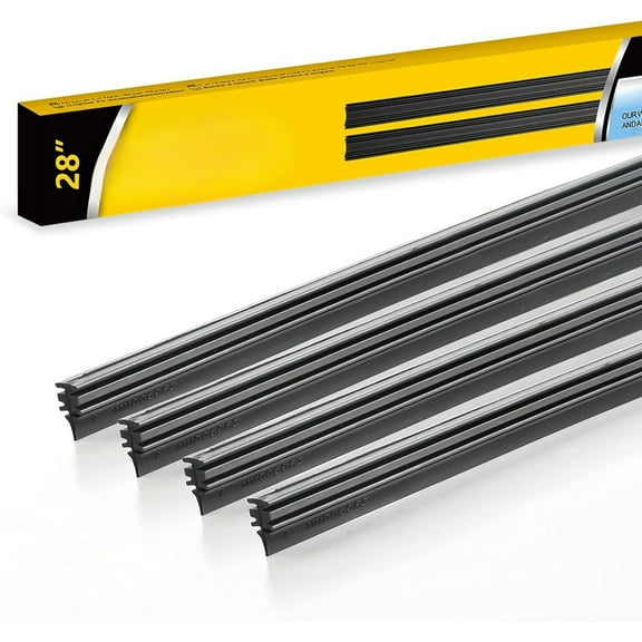 Wiper Blade Refill,4 PCs Adjustable Size of Universal Replacement Windshield Wiper Refill Replacement for Front & Rear