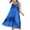 Blue, variant on PATLOLLAV Summer Womens Dresses Round-Neck Sleeveless Floral Midi Dress Beach Loose Sundress