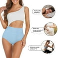 thumbnail image 3 of Loritta Underwear for Women Cotton High Waisted Briefs Full Coverage Panties for Ladies 6 Pack, Size S-2XL, 3 of 6