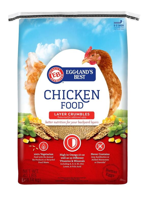 Eggland's Best Egg Layer Crumbles Chicken Feed, 40 lbs.