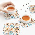 thumbnail image 4 of Leather Coasters with Heat-resistant for Drinks, Cartoon Cute Hamster Nut Peanut Cup Coasters Cup Pad Mat for Tabletop Protection, Coffee Table, Office Desk and Housewarming Gift, 4 of 5