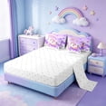 thumbnail image 3 of jejeloiu Cute Uniocrn Twin Bedding Sets 7-Piece,Cartoon Colorful Animal Bedding Comforter Set,Purple heart balloon Sheet Sets For Girls,Ultra Soft Home Decor, 3 of 8