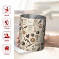 thumbnail image 5 of 12oz Coffee Tumblers Beige Halloween Skull Pumpkin Cat Pattern Stainless Steel Vacuum Insulated Travel Tumbler Coffee Cups Mug with Lid and Straw with Cleaning Brush for Cold & Hot Drinks, 5 of 5