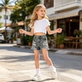 thumbnail image 2 of FhsagQ 2 Pack Girls Short Jeans Washed Distressed Denim Shorts with for Tween Girl Summer Daily Wear Size 8-9 Years, 2 of 9