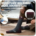 thumbnail image 3 of Mqamex 3-Pair Unisex Over-the-Calf Wool Socks, Arch Support & Plush Thermal Lining for Cold Weather, Ideal Gift for Family & Friends, Home Office & Casual Outdoor Use, 3 of 6