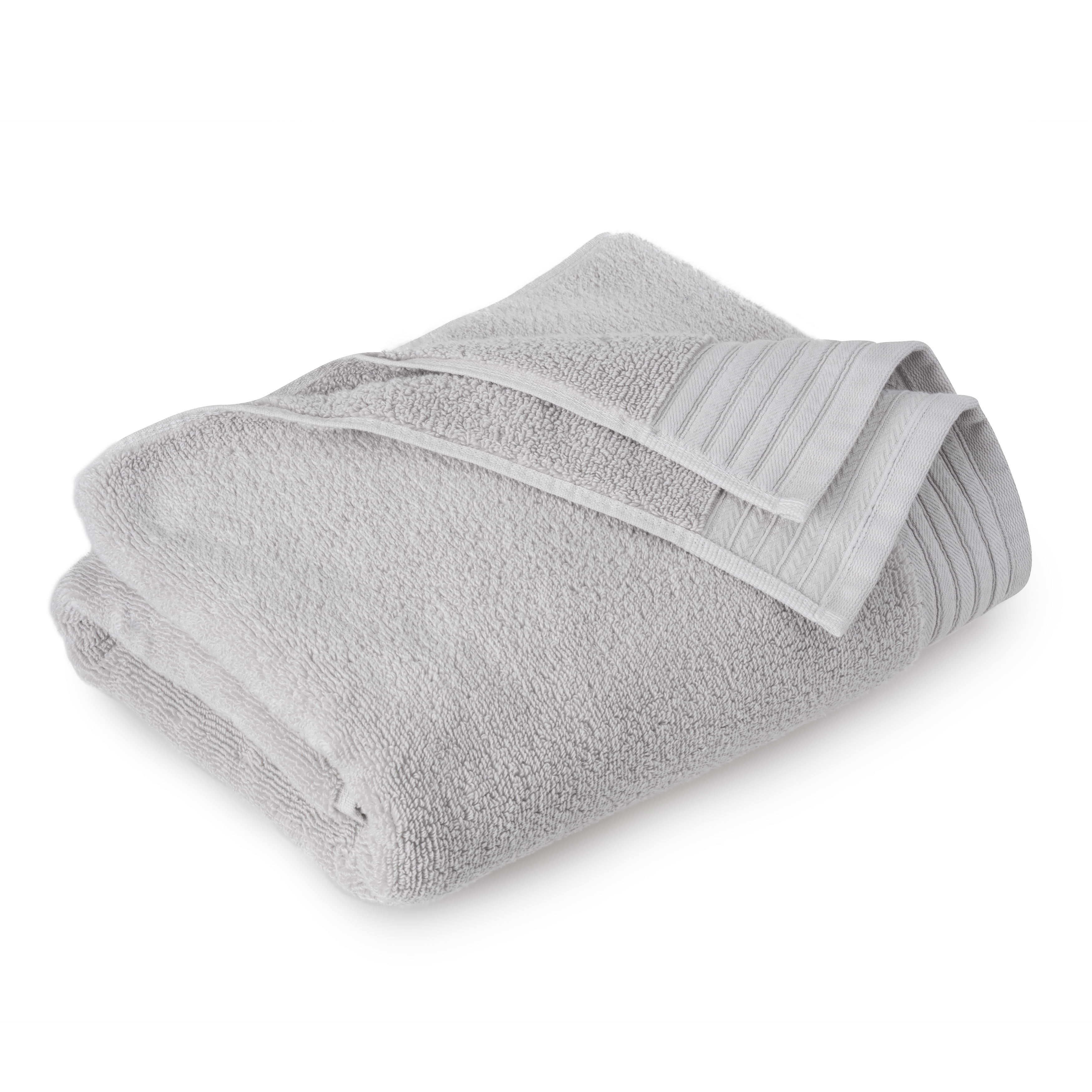 Everplush Hokime Ribbed Towels, Bath Towel Set - 6 Piece, Shitake Grey