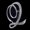 Q, variant on Crystal Rhinestone 26 Letters Women Collar Brooch Pin Corsage Bouquet Jewelr WY4-W