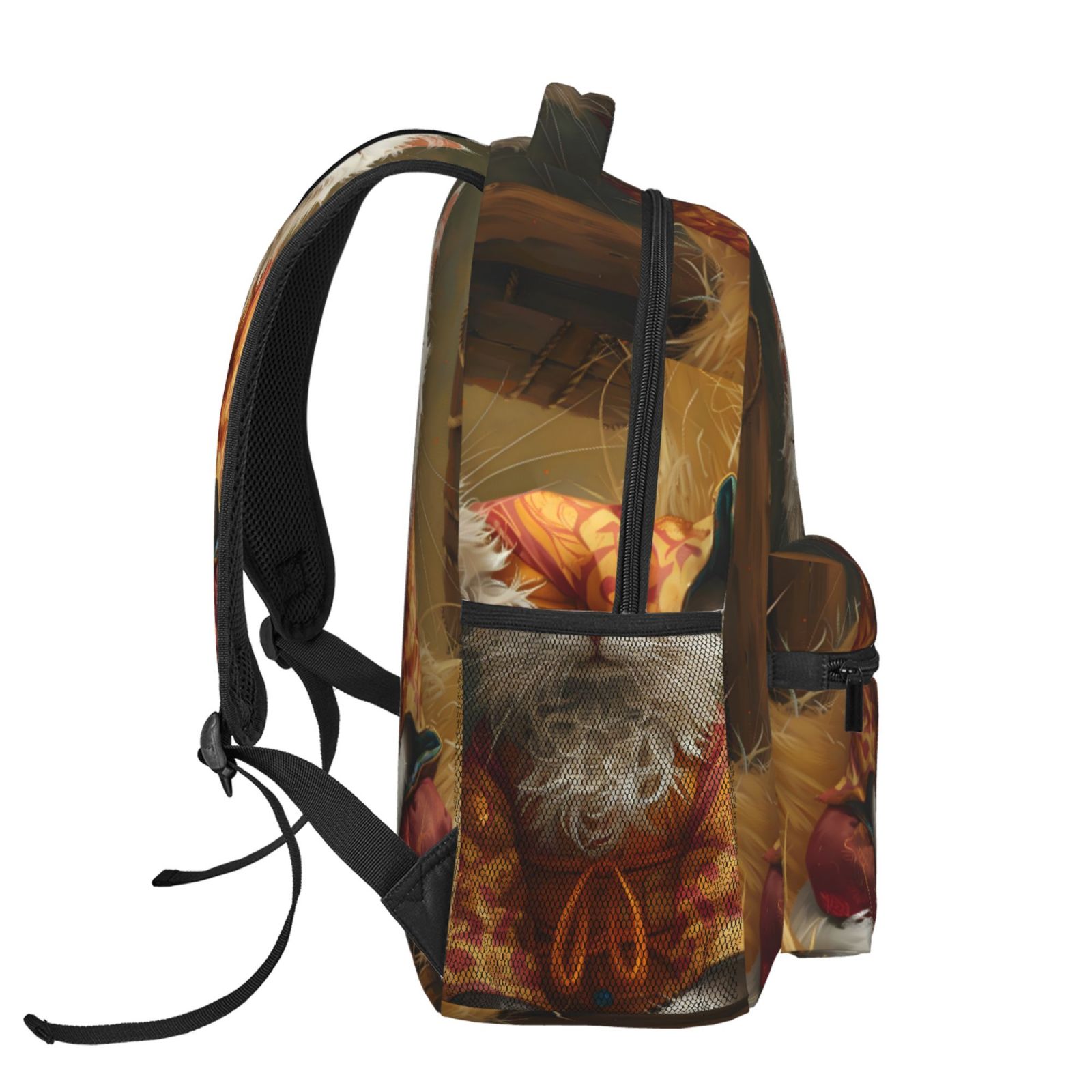 Xecao Haystack Meditating Cat Backpack, a stylish and functional choice for both men and women, is the perfect basic bookbag for college, work, or travel