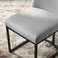 thumbnail image 7 of Modway Amplify Sled Base Upholstered Fabric Dining Side Chair in Black Light Gray, 7 of 7