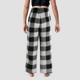 thumbnail image 7 of GIrls Pants Kids Casual Plaid Loose Straight Leg Drawstring Sports Pajama Trousers Toddler Pants Black 7 Years-8 Years, 7 of 7