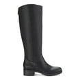 thumbnail image 3 of STYLE & COMPANY Womens Black Cushioned Zipper Accent Stretch Graciee Round Toe Block Heel Zip-Up Riding Boot 6 M, 3 of 4
