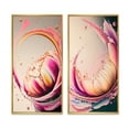 thumbnail image 2 of Designart "Multicolored Ink Tulip Blooms III" Tulip Framed Wall Art Set Of 2 - Multicolor Floral Framed Canvas Set For Living Room Decor, 2 of 7