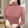 thumbnail image 5 of Sexlip Women's Soft Long Sleeve High Neck Sheer Mesh Tops Pullover Baselayer Fitted Undershirts Lightweight Slim Trendy Shirts Pink XXL, 5 of 6