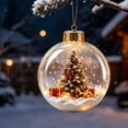 thumbnail image 4 of Fwttom 4" Christmas Ball Clear Light-up Hanging Christmas Tree Decorations Merry Christmas Story Scene Ornaments for Xmas Tree & Holiday Gifts, 4 of 7