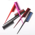 thumbnail image 2 of Nuevo peine portátil para el cabello, cepillo para el cabello con 3 filas de dientes, peine para desenredar, peines de cola de rata para peluquería, herramienta de salón, 2 of 6