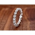 thumbnail image 2 of Bow Jewelry 2.46 Ct Round Brilliant Cut Moissanite Anniversary Ring - Wedding Eternity Band - 14K White Gold Plated Full Eternity Ring - Engagement Moissanite Band for Her - Gift Ring, 2 of 7