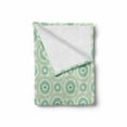 thumbnail image 2 of Mint Soft Flannel Fleece Throw Blanket, Retro Disc Shaped Inner Circles with Nostalgic Featured Geometric Graphic, Cozy Plush for Indoor and Outdoor Use, 50" x 60", Seafoam Almond Green, by Ambesonne, 2 of 6
