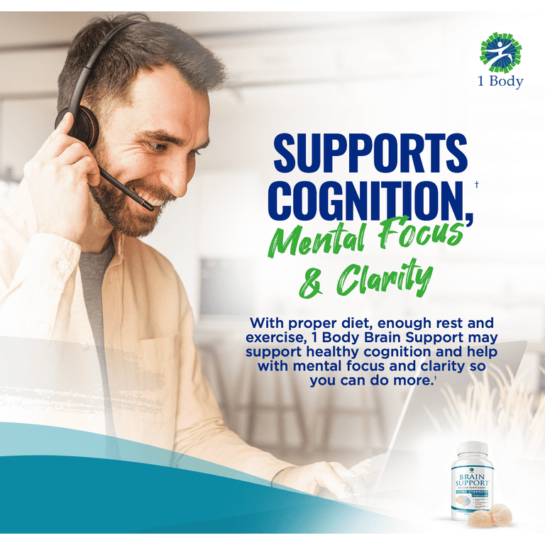 1 Body Brain Support, Active Memory Booster with Nootropics