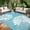 8*10ft-Light blue/white, variant on Outdoor Rug 9x12 Reversible Modern Floral Patio Rug Waterproof & Washable Outside Carpet, UV Weather Resistant RV Camping Mat, Durable Plastic Outdoor Carpet for Garden Yard, Blue