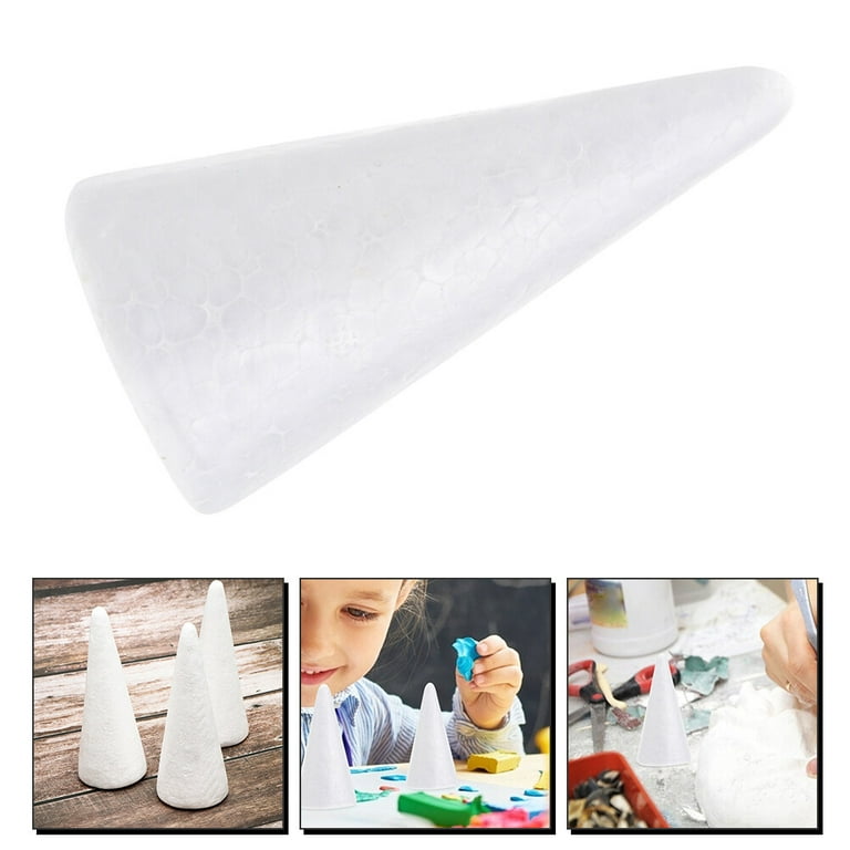 20 Pieces Cone Shaped Decor Polystyrene Material for Kids Crafts