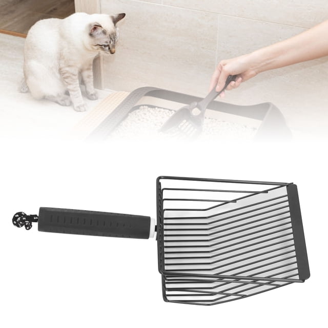 Pala Para Para Gatos, Pala De Metal, Pala Profunda, Extendido, Pala Para Gatos, Filtración Rápida, Limpiador De Caja De , Tamiz De Caca, Elevador De Excrementos Para