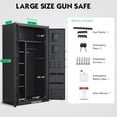 thumbnail image 6 of 30-40 Large Gun Safe for Pistol, Unassembled Gun Safe with LCD Keypad and Adjustable Shlef, Digital Gun Cabinet for Home and Shotguns with Mute Function & Dual Alarm, 6 of 9