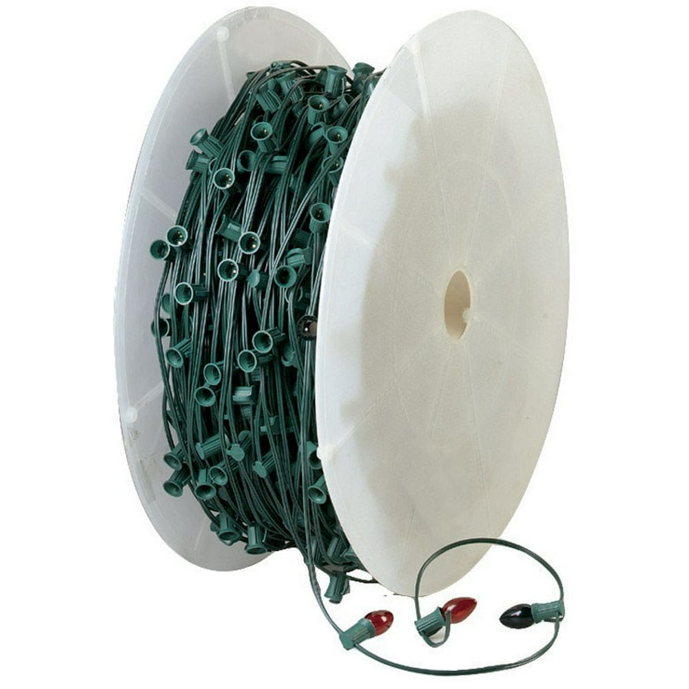 Celebrations Reel Christmas Lights Green C7 1000' Indoor/Outdoor Use