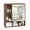 Walnut, variant on Costway Bathroom Mirror Cabinet with 2 Hidden Storage Shelves, 3 Open Storage Compartments Walnut