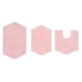 thumbnail image 3 of Home Weavers Waterford Collection 100% Cotton Non-Slip Bathroom Rug Set Machine Washable Bathroom Rug-17"x24", Bath Rug- 21"x34", U Shaped Contour- 20"x20", Pink Color 3 Piece Bath Rug set, 3 of 8