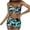 Green, variant on Womens Bikini Swimsuits Two Piece High Waisted Bottom Tummy Control Bathing Suits Vintage Print Swimwear,Blue,L