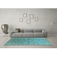 thumbnail image 3 of Ahgly Company Indoor Rectangle Oriental Light Blue Industrial Area Rugs, 2' x 3', 3 of 4