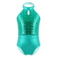 thumbnail image 2 of DPOIS Girls Gymnastics Leotard with Sports Shorts Tumbling Outfits Blue Green 6, 2 of 7
