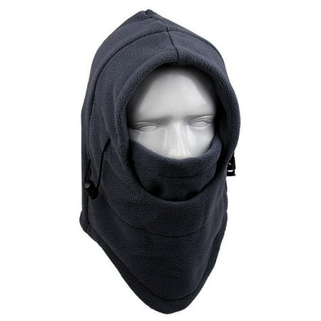 Full Face Mask Cap Neck Cover Winter Ski Hat,iClover Outdoor Unisex Winter Fleece Hats Bicycle Ski Warm Wind Proof Face Mask Hood for Mens Women Dark Gray