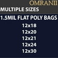 thumbnail image 7 of Multiple Sizes Clear Flat Poly Bags - 12"x24" & (1000 Bags) 1.5Mil Flat Open Top Plastic Packaging Packing | Flexible and Durable Plastic Bags | Low-Density Polyethylene (LDPE), 7 of 7