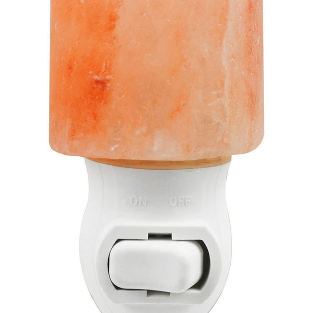 Himalayan Salt Cylinder Night Light, Manual On/Off Switch, 7W Incandescent Bulb Included