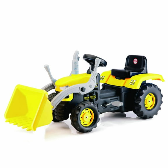DOLU Kids Pedal Tractor and Excavator Ride On Toy with Adjusting Seat for Kids Ages 3 