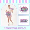thumbnail image 4 of Mermaild Kids Carry on Luggage Sets for Girls with Wheels Lightweight Pink Suitcases for Travel Essentials with Travel Pillow School Backpack, 4 of 7