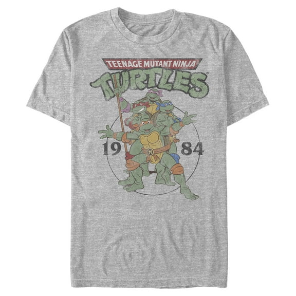 Men's Teenage Mutant Ninja Turtles 1984 Heroes Graphic Tee Athletic Heather Small