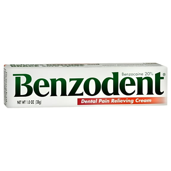 Benzodent Denture Pain Relieving Cream 1 Oz