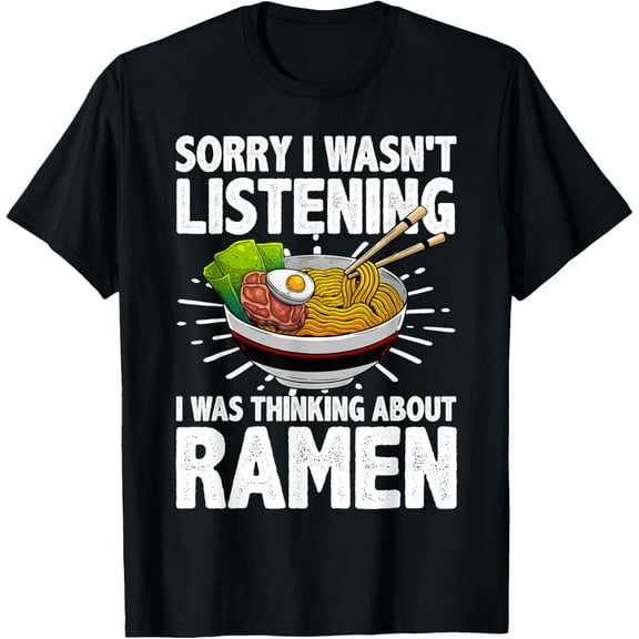 Funny Ramen Design For Men Women Ramen Noodles Soup Lovers T-Shirt Casual Short Sleeve Shirt