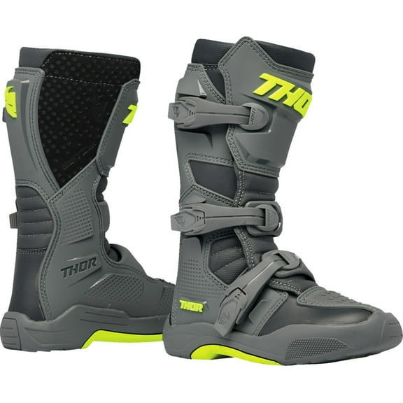 Thor Blitz XR Youth MX Offroad Boots Gray 1 USA