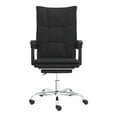 thumbnail image 3 of Reclining Office Chair Black Faux Leather - Adjustable Height Swivel Ergonomic Desk Chair for Home Office, Modern Executive Computer Chair, 3 of 9