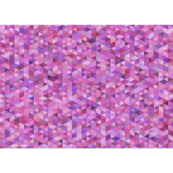 Ahgly Company Machine Washable Indoor Rectangle Transitional Violet Purple Area Rugs, 8' x 10'