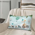 thumbnail image 5 of Sikiie Animals Riding Across The Sky Print Plush Pillow Cover, Wrinkle-proof and Stain-resistant Pillow Protector without Pillow Core, Home Decoration-14"x20", 5 of 6