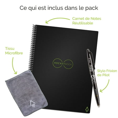 Rocketbook - Core Smart Reusable Notebook Lined 6" x 8.8" - Midnight Blue
