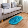 thumbnail image 5 of Matoen Fluffy Bedroom Rug 20"x31.5", Shaggy Area Rug for Bedroom Bedside, Soft Oval Throw Rugs Carpet for Living Room Kids Girls Home Decor, 5 of 6