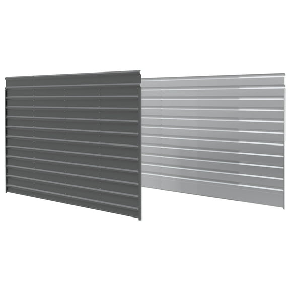 Arrow 9 x 20 ft Charcoal 2 Side Walls Kit For Steel Carport