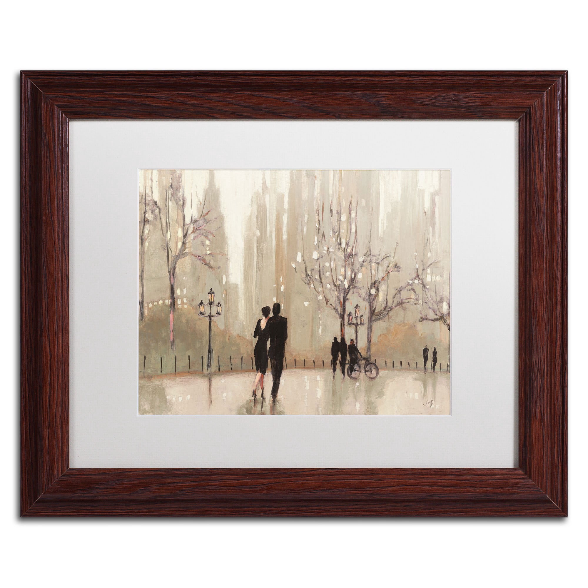 Trademark Fine Art "An Evening Out Neutral" Canvas Art by Julia Purinton, White Matte, Black Frame